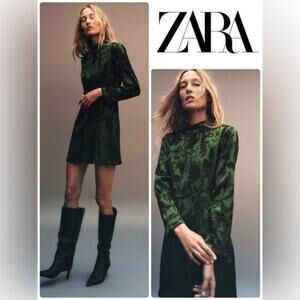 Zara Short Jacquard Dress Small NWT